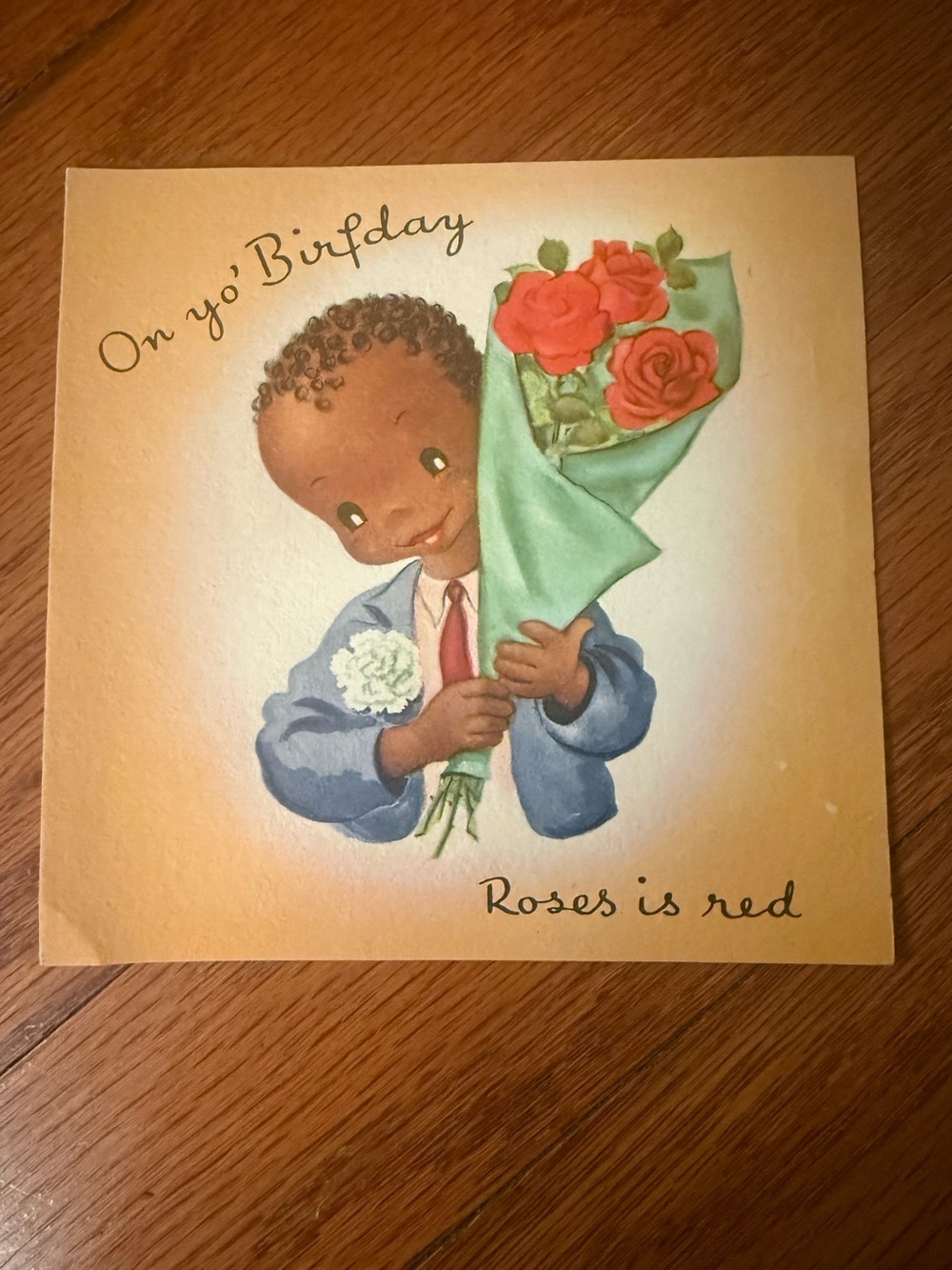 Rare Vintage 1946 Brownie Black Americana Birthday Card - Used